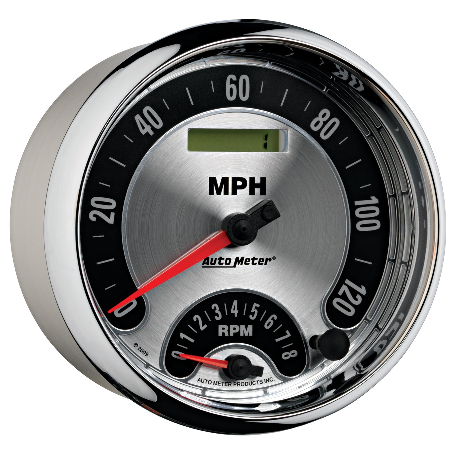 AutoMeter 1295 - GAUGE, TACH/SPEEDO, 5", 160MPH & 8K RPM, ELEC. PROGRAM., AMER. MUSCLE 7