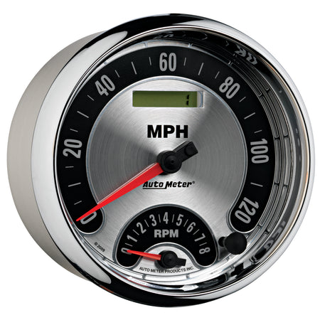 AutoMeter 1295 - GAUGE, TACH/SPEEDO, 5", 160MPH & 8K RPM, ELEC. PROGRAM., AMER. MUSCLE 7