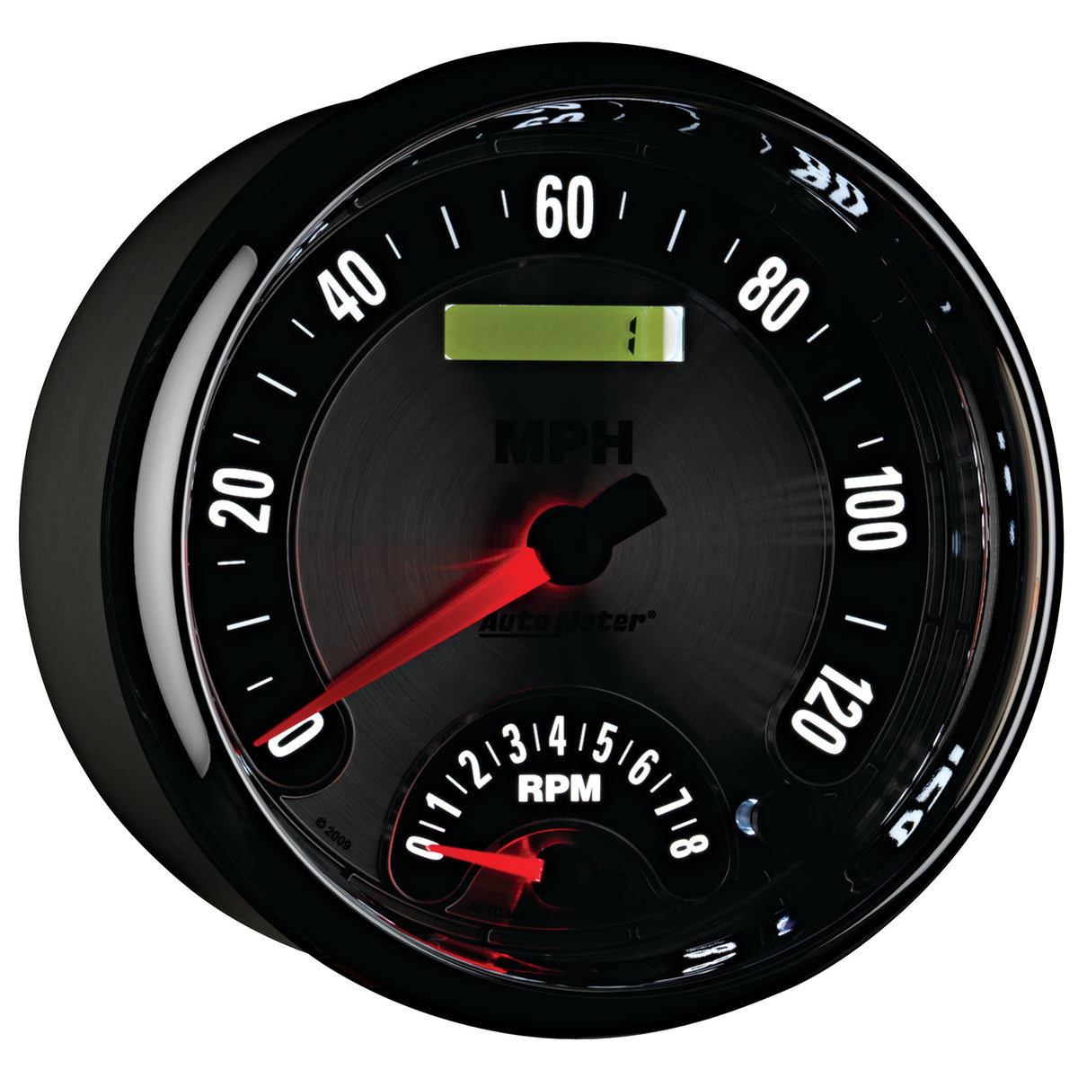 AutoMeter 1295 - GAUGE, TACH/SPEEDO, 5", 160MPH & 8K RPM, ELEC. PROGRAM., AMER. MUSCLE 8