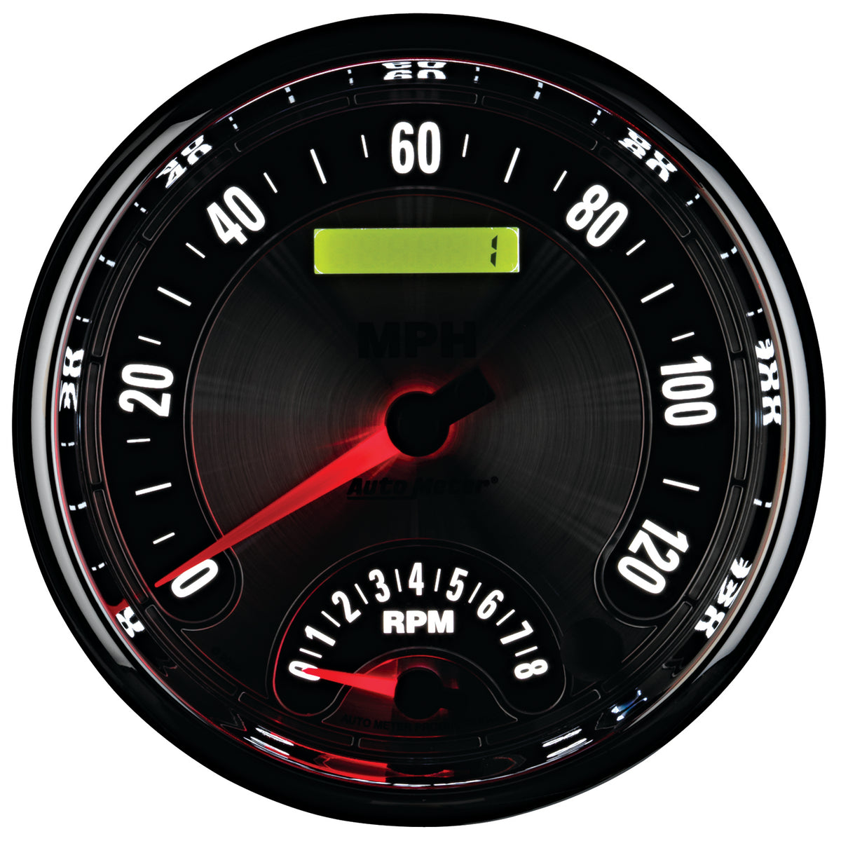 AutoMeter 1295 - GAUGE, TACH/SPEEDO, 5", 160MPH & 8K RPM, ELEC. PROGRAM., AMER. MUSCLE 6