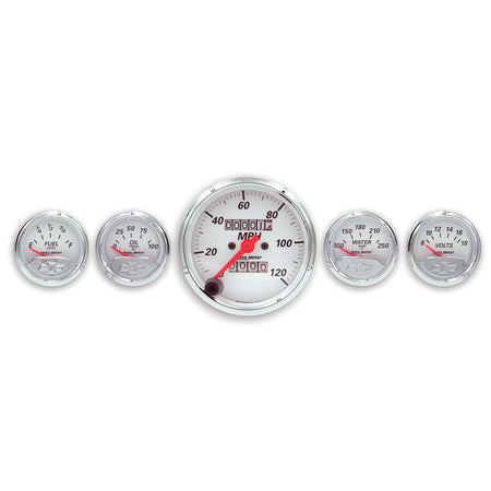 AutoMeter 1300-00408 - GAUGE KIT, 5 PC., 3 1/8" & 2 1/16", MECH. SPEEDO., CHEVROLET HERITAGE BOWTIE 3