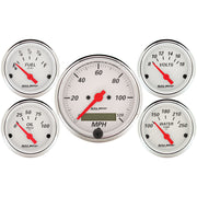 AutoMeter 1302 - GAUGE KIT, 5 PC., 3 1/8" & 2 1/16", ELEC. SPEEDOMETER, ARCTIC WHITE 3