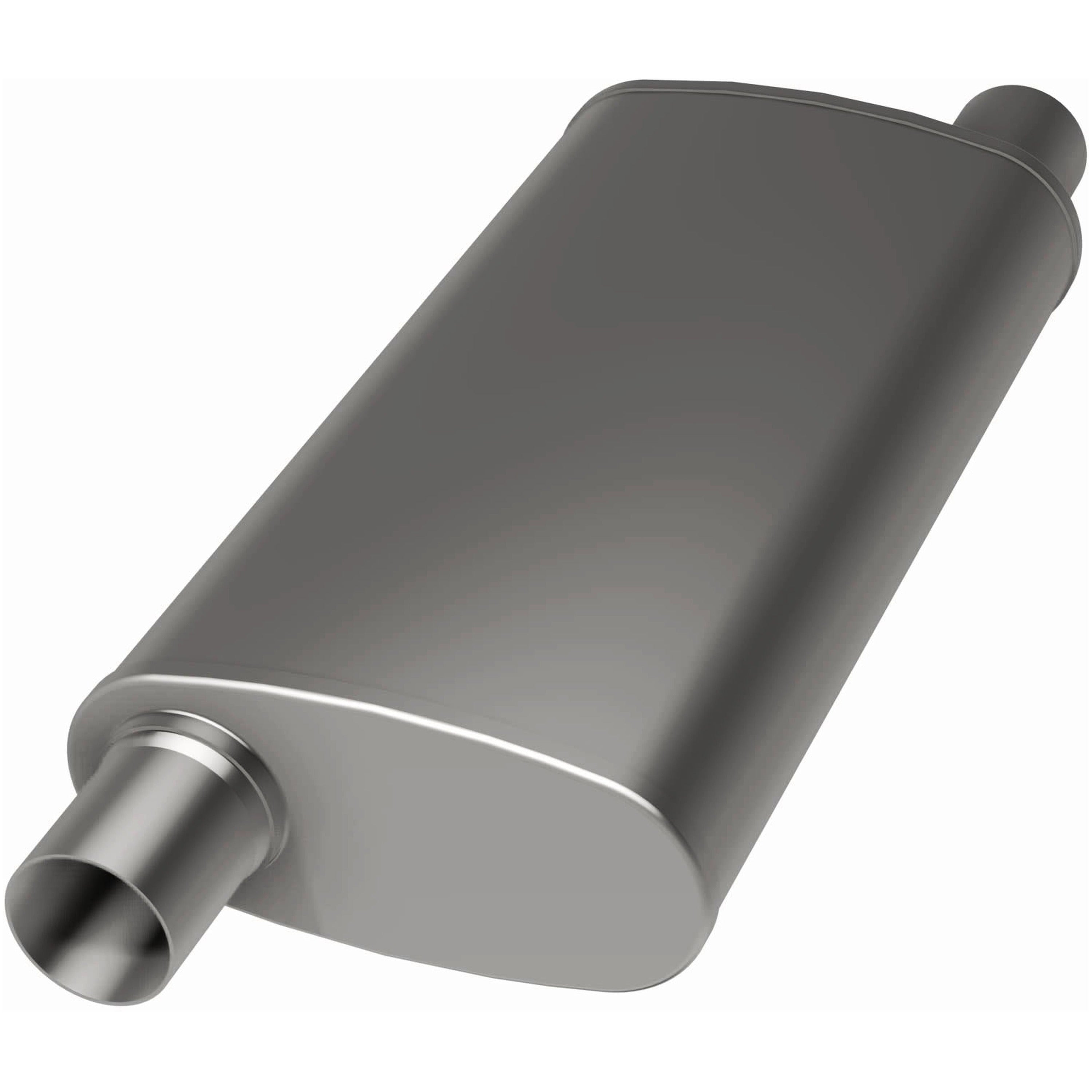 MagnaFlow Exhaust Products 13266 - Multi-Chamber Performance Muffler; 2.5in. Offset/Offset; 4x18x9 Body 5