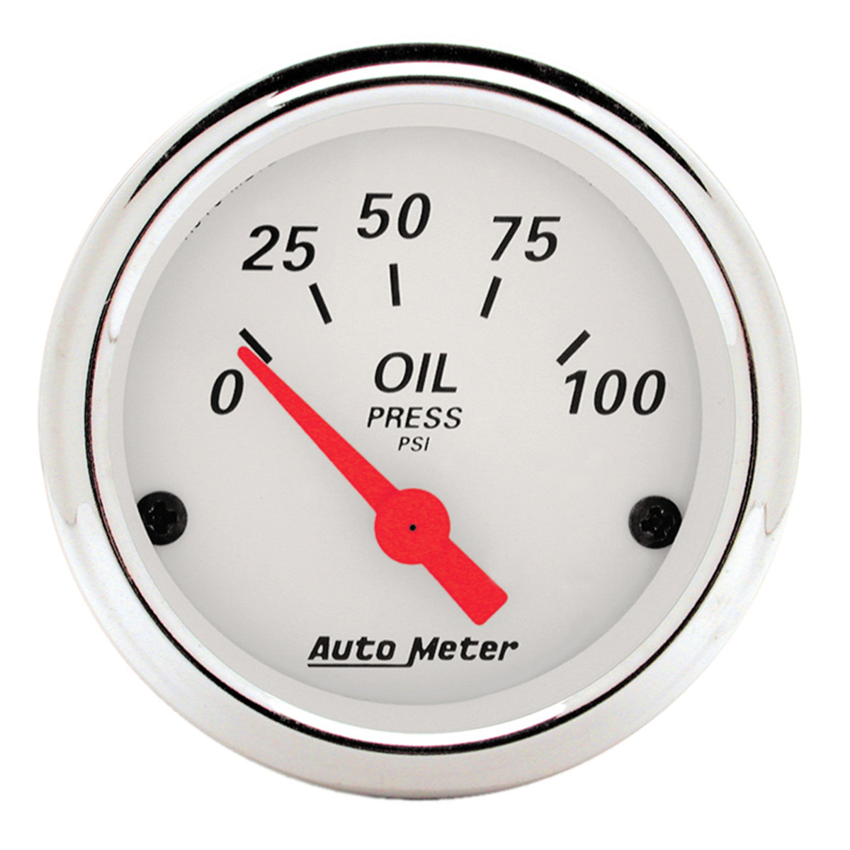AutoMeter 1327 - GAUGE, OIL PRESS, 2 1/16", 100PSI, ELEC, ARCTIC WHITE 3