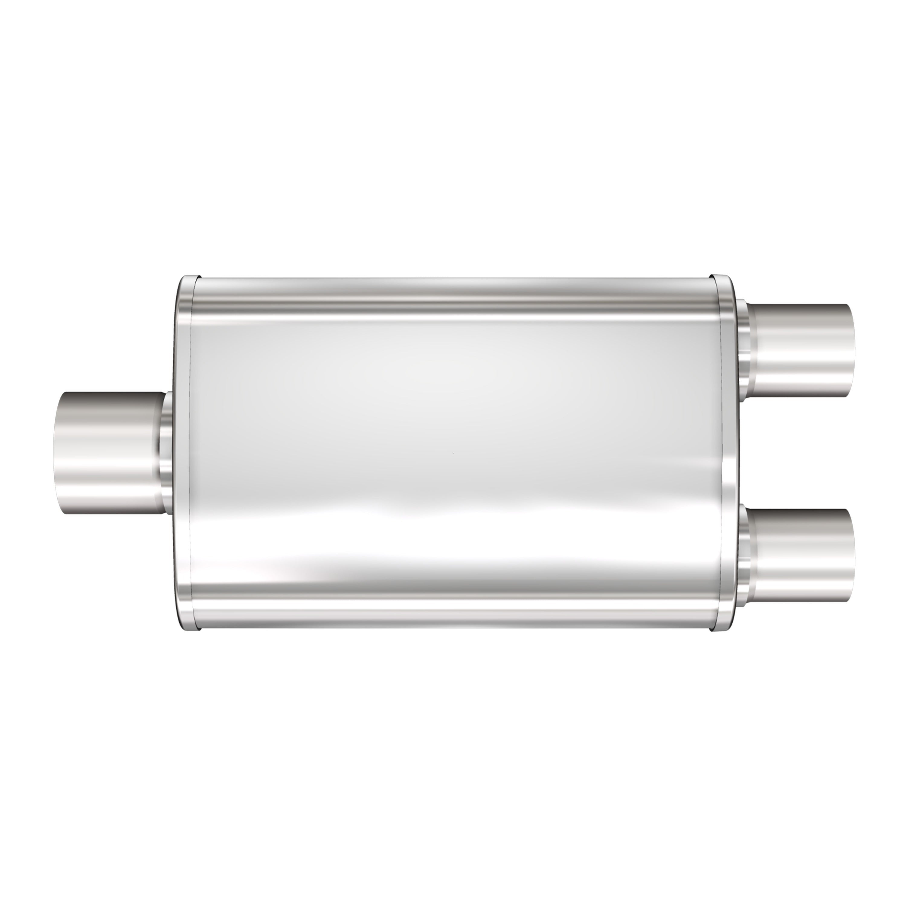 MagnaFlow Exhaust Products 13288 - Multi-Chamber Performance Muffler; 3/2.5in. Center/Dual; 4x14x9 Body 3
