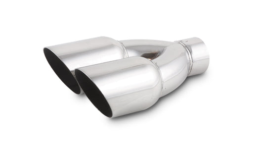 Vibrant Performance 1333 Dual 3.5" Round Stainless Steel Tips (Single Wall, Angle Cut)