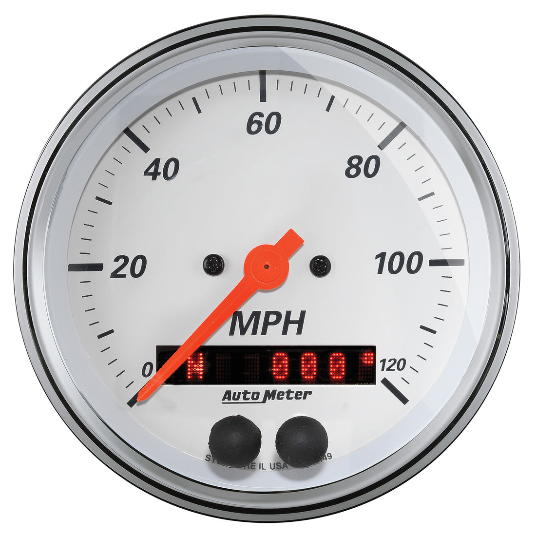 AutoMeter 1349 - GAUGE, SPEEDOMETER, 3 3/8", 120MPH, GPS, ARCTIC WHITE 3