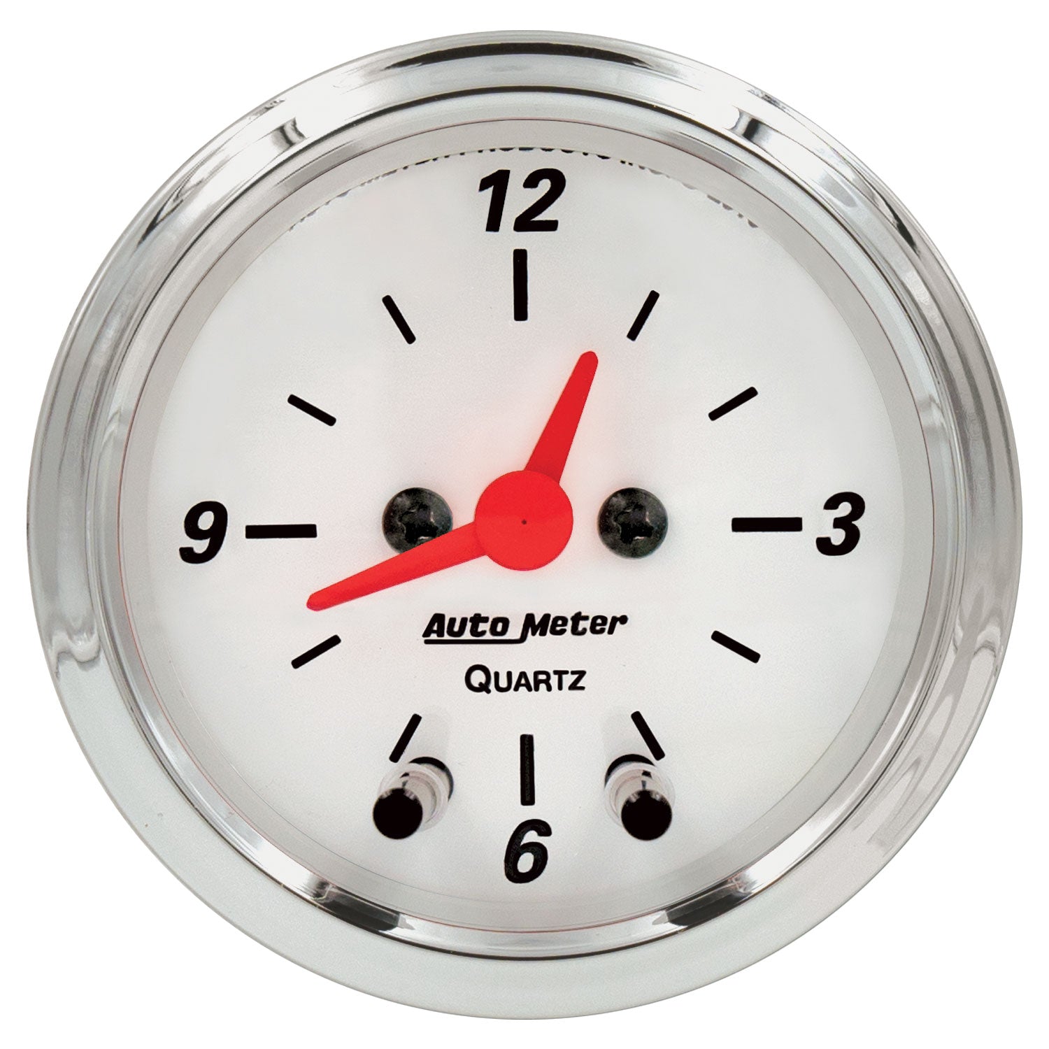 AutoMeter 1385 - GAUGE, CLOCK, 2 1/16", 12HR, ANALOG, ARCTIC WHITE 3