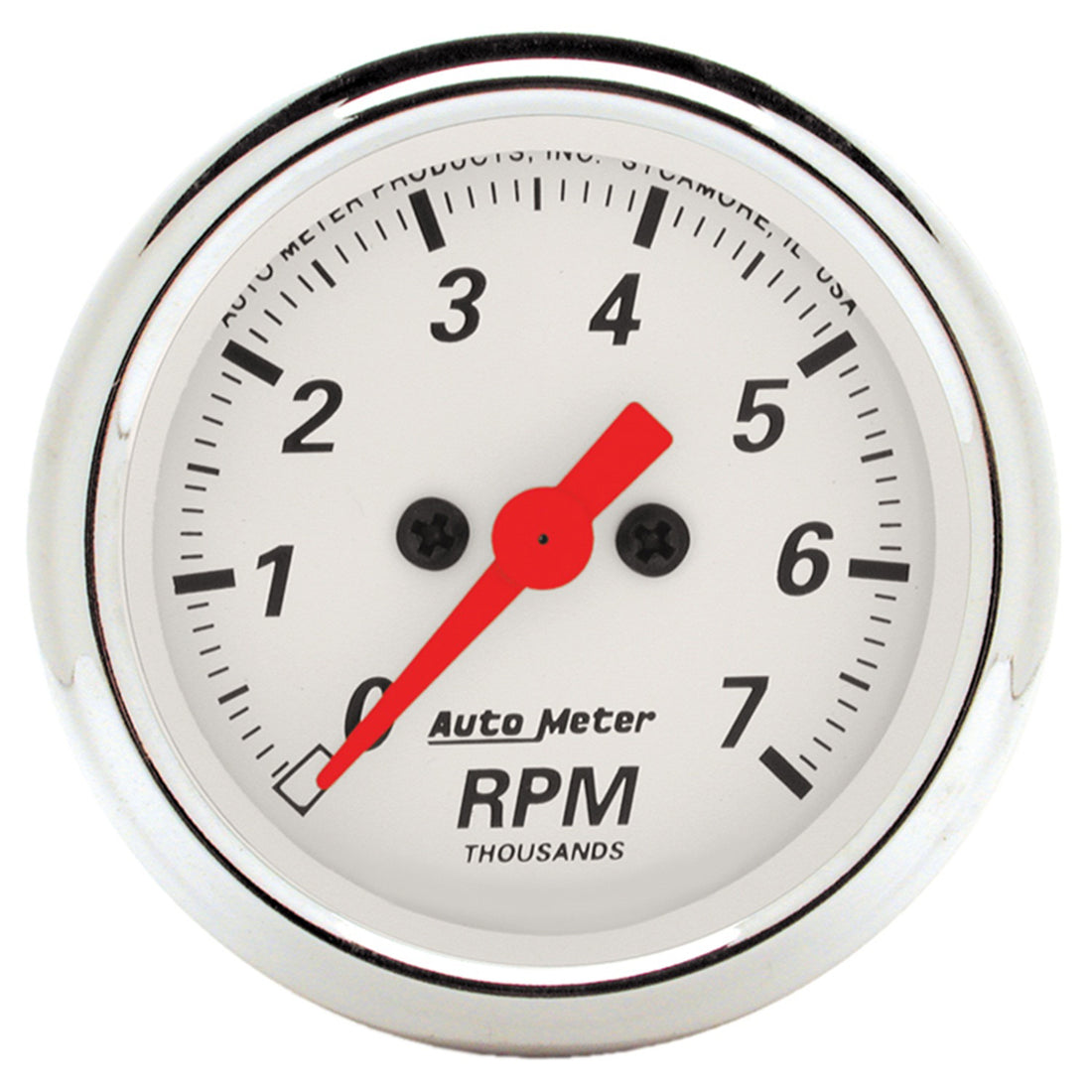 AutoMeter 1397 - GAUGE, TACHOMETER, 2 1/16", 7K RPM, IN-DASH, ARCTIC WHITE 3