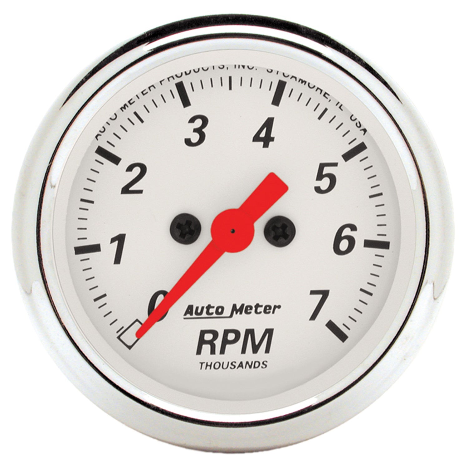 AutoMeter 1397 - GAUGE, TACHOMETER, 2 1/16", 7K RPM, IN-DASH, ARCTIC WHITE 3