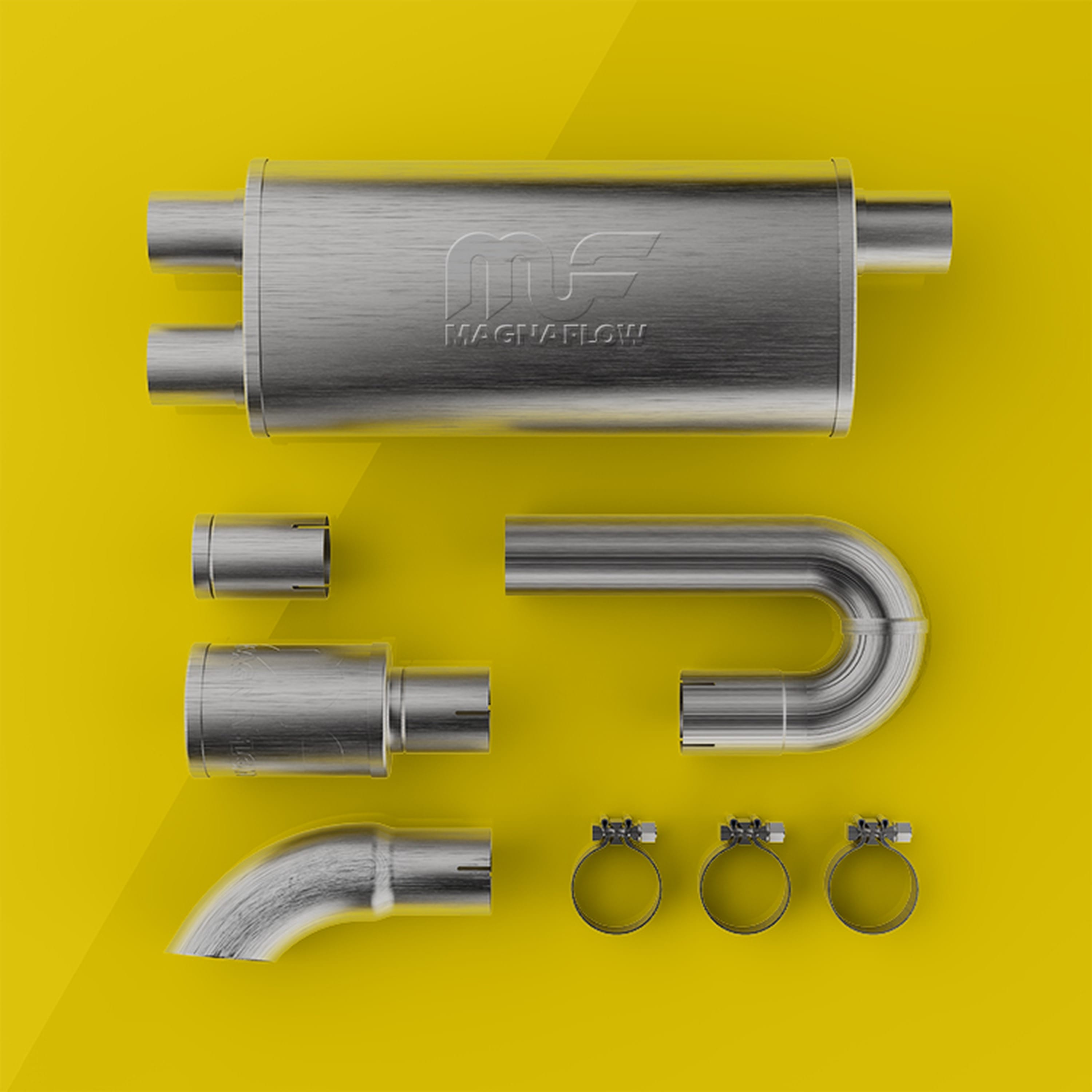 MagnaFlow Exhaust Products NA MagnaFlow Exhaust Products 14009 - Universal xMOD Performance Muffler; 3in. Offset/Dual; 5x18x8 Body