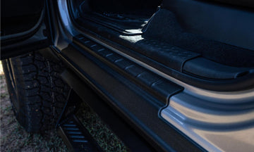Bushwacker NA Bushwacker 14136 - Trail Armor Rocker Panel Black For 07-21 Toyota Tundra, Crewmax Incl. Side Panels/Sill Plate Cover Bushwacker