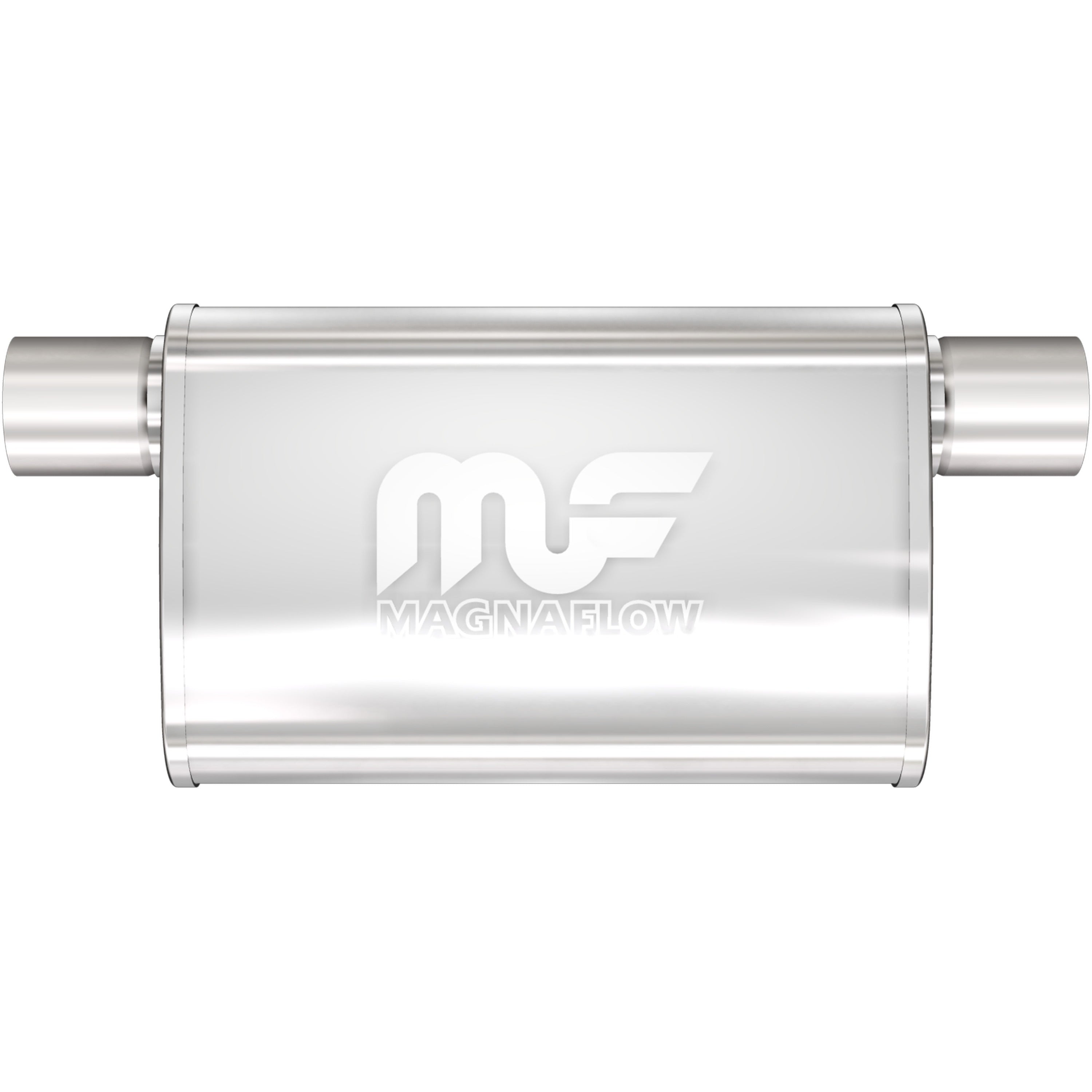 MagnaFlow Exhaust Products 14377 - Straight-Through Performance Muffler; 2.5in. Offset Same Side; 4x14x9 Body 1