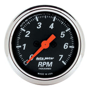 AutoMeter 1477 - GAUGE, TACHOMETER, 2 1/16", 7K RPM, IN-DASH, DESIGNER BLACK 3