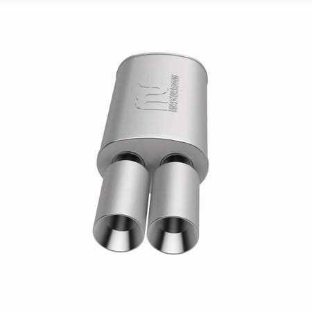 MagnaFlow Exhaust Products 14816 - Straight-Through Performance Muffler; 2.25/3.5in. Center/Dual; 5x14x8 Body 3