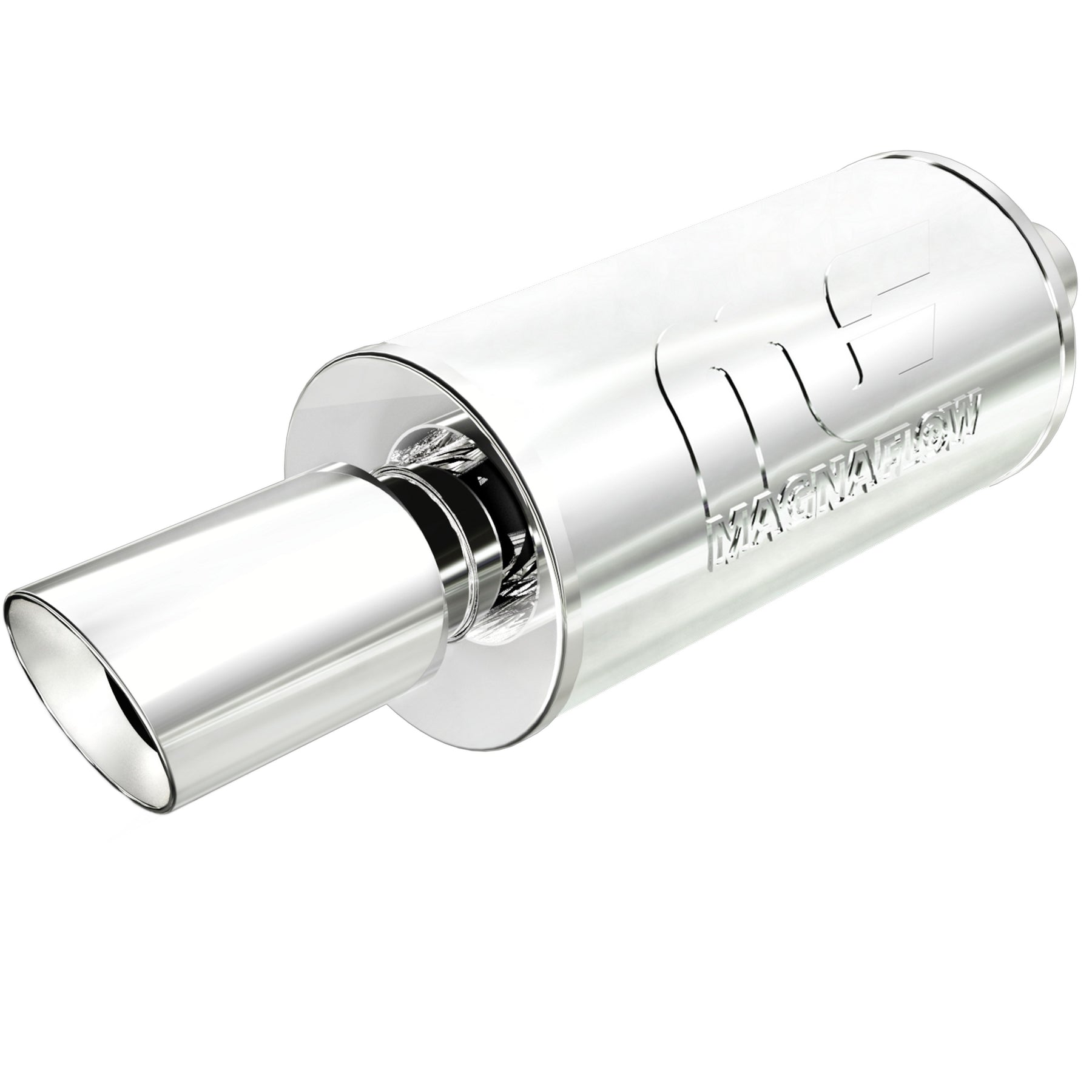 MagnaFlow Exhaust Products 14826 - Straight-Through Performance Muffler; 2.25/4in. Center/Center; 7x14x7 Body 1