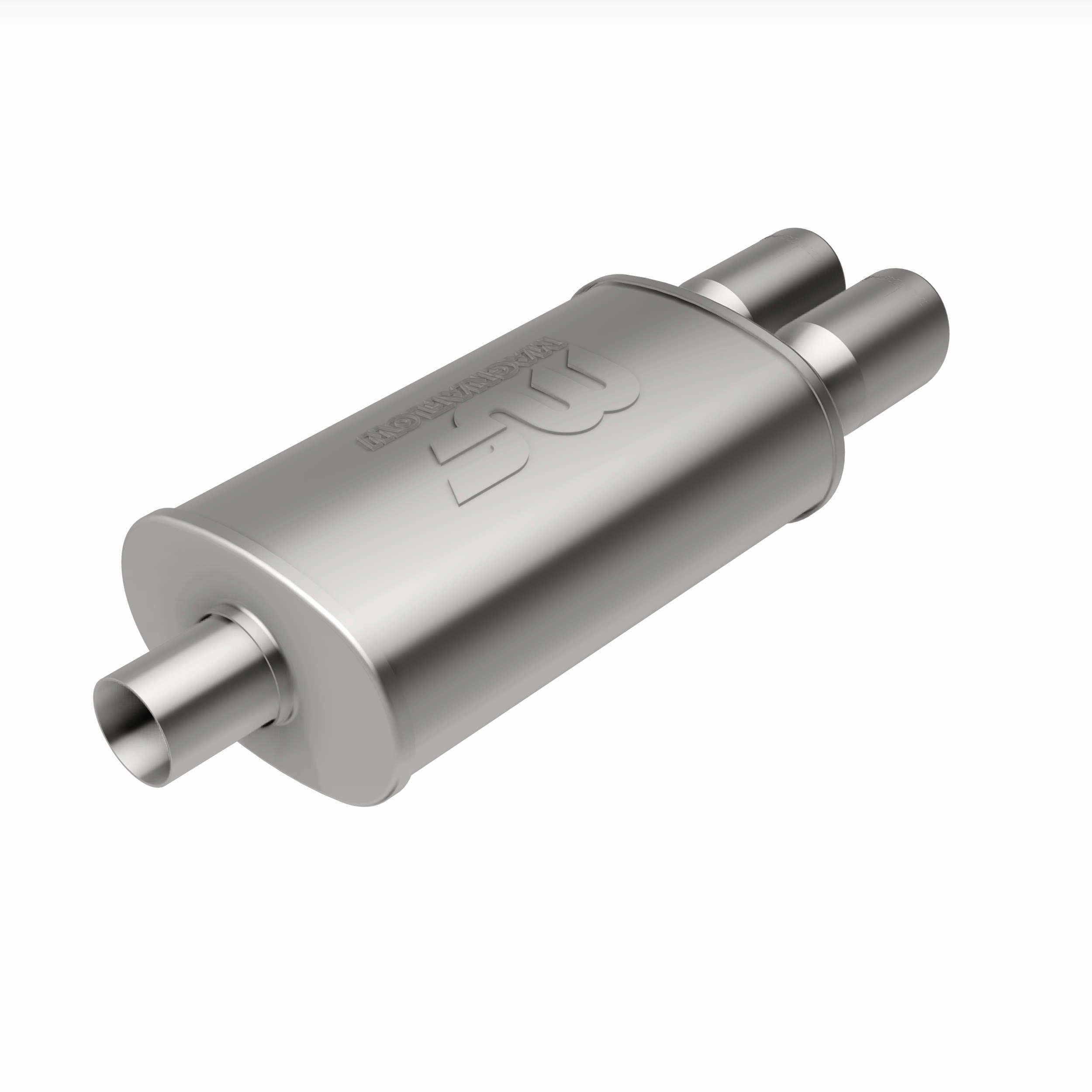 MagnaFlow Exhaust Products 14862 - Straight-Through Performance Muffler; 2.25/3in. Center/Dual; 5x14x8 Body 2