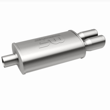 MagnaFlow Exhaust Products 14862 - Straight-Through Performance Muffler; 2.25/3in. Center/Dual; 5x14x8 Body 3