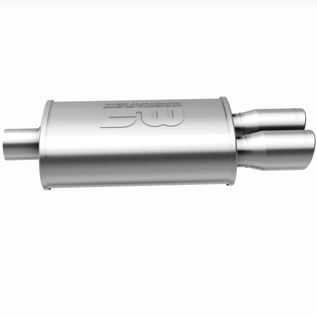 MagnaFlow Exhaust Products 14862 - Straight-Through Performance Muffler; 2.25/3in. Center/Dual; 5x14x8 Body 4