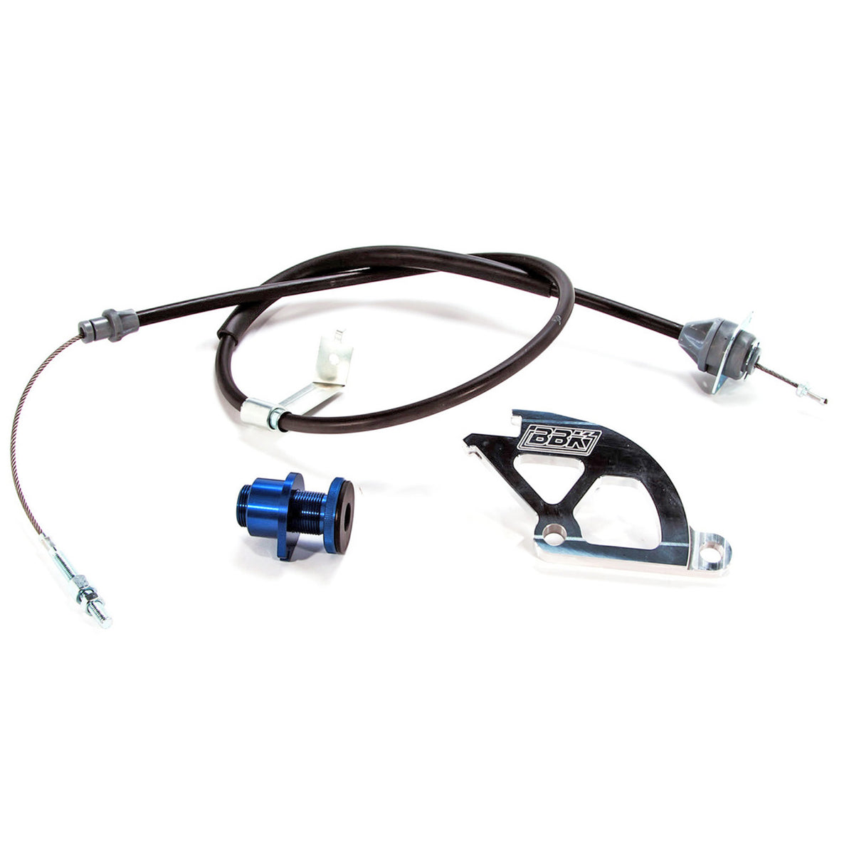 BBK Performance Parts 15055 - 1979-1995 MUSTANG HD ADJ CLUTCH CABLE QUADRANT & FW ADJUSTER 1
