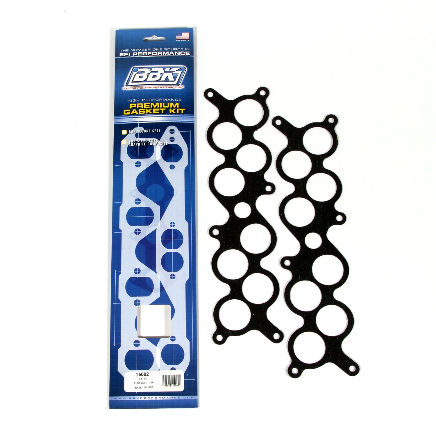BBK Performance Parts 15062 - 1986-93 FORD GT-40/COBRA INTAKE MANIFOLD UPPER LOWER GASKET KIT (Pair) 1