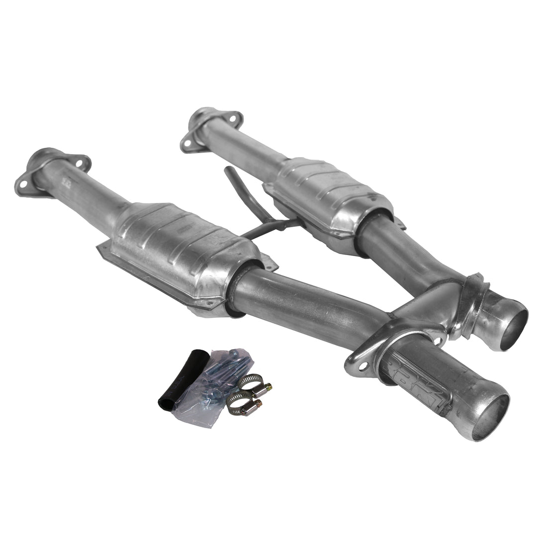 BBK Performance Parts 1509 - 1979-1993 MUSTANG 5.0 2.5 SHORT MID H PIPE W/CONVERTERS 1