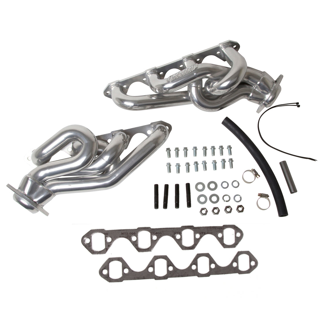 BBK Performance Parts 15120 - 1986-93 MUSTANG 5.0 1-5/8 SHORTY EQUAL LENGTH HEADERS (POLISHED SILVER CERAMIC) 1