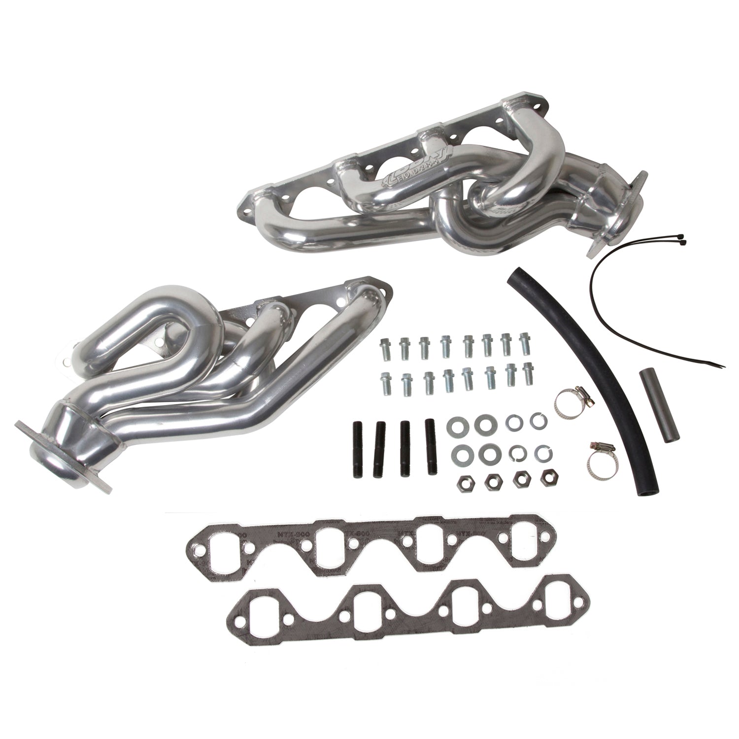 BBK Performance Parts 15120 - 1986-93 MUSTANG 5.0 1-5/8 SHORTY EQUAL LENGTH HEADERS (POLISHED SILVER CERAMIC) 1