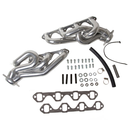BBK Performance Parts 15120 - 1986-93 MUSTANG 5.0 1-5/8 SHORTY EQUAL LENGTH HEADERS (POLISHED SILVER CERAMIC) 1