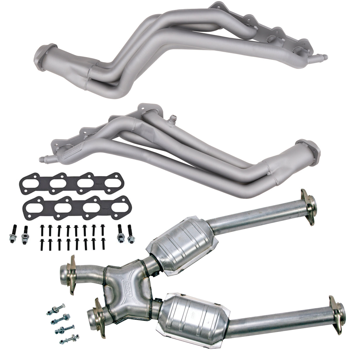 BBK Performance Parts 15322 - 96-98 MUSTANG COBRA 1-5/8 LONG TUBE HEADERS PLUS MID PIPE (TITANIUM CERAMIC) 1