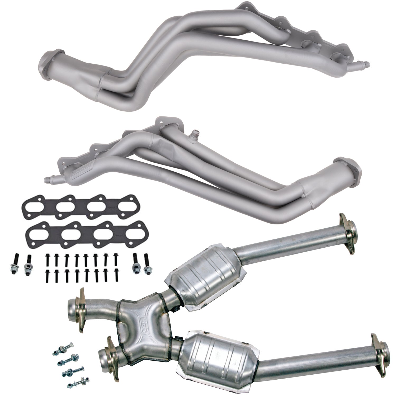BBK Performance Parts 15322 - 96-98 MUSTANG COBRA 1-5/8 LONG TUBE HEADERS PLUS MID PIPE (TITANIUM CERAMIC) 1