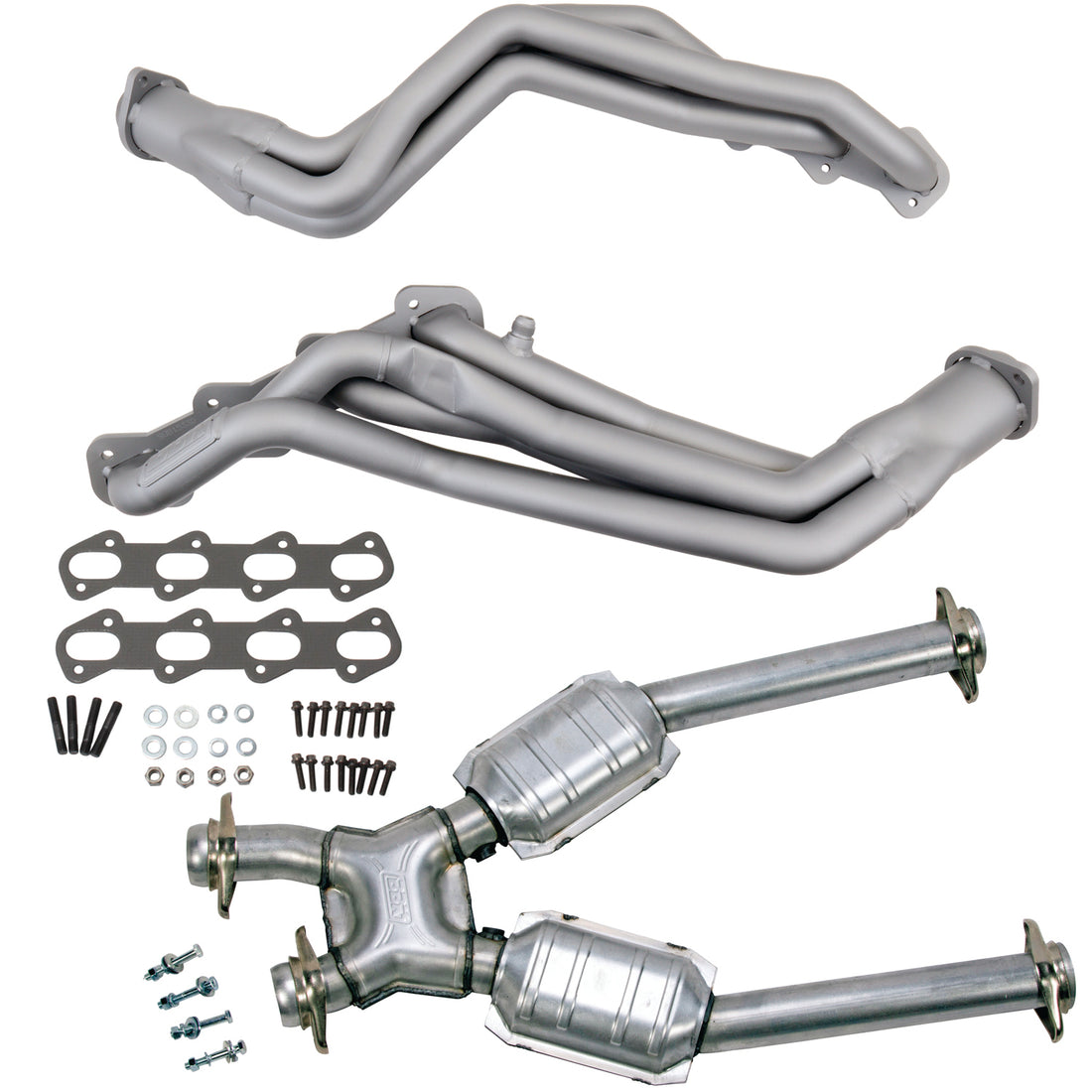 BBK Performance Parts 15332 - 99-04 MUSTANG COBRA 1-5/8 LONG TUBE HEADERS PLUS MID PIPE (TITANIUM CERAMIC) 1