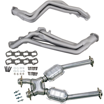 BBK Performance Parts 15332 - 99-04 MUSTANG COBRA 1-5/8 LONG TUBE HEADERS PLUS MID PIPE (TITANIUM CERAMIC) 1