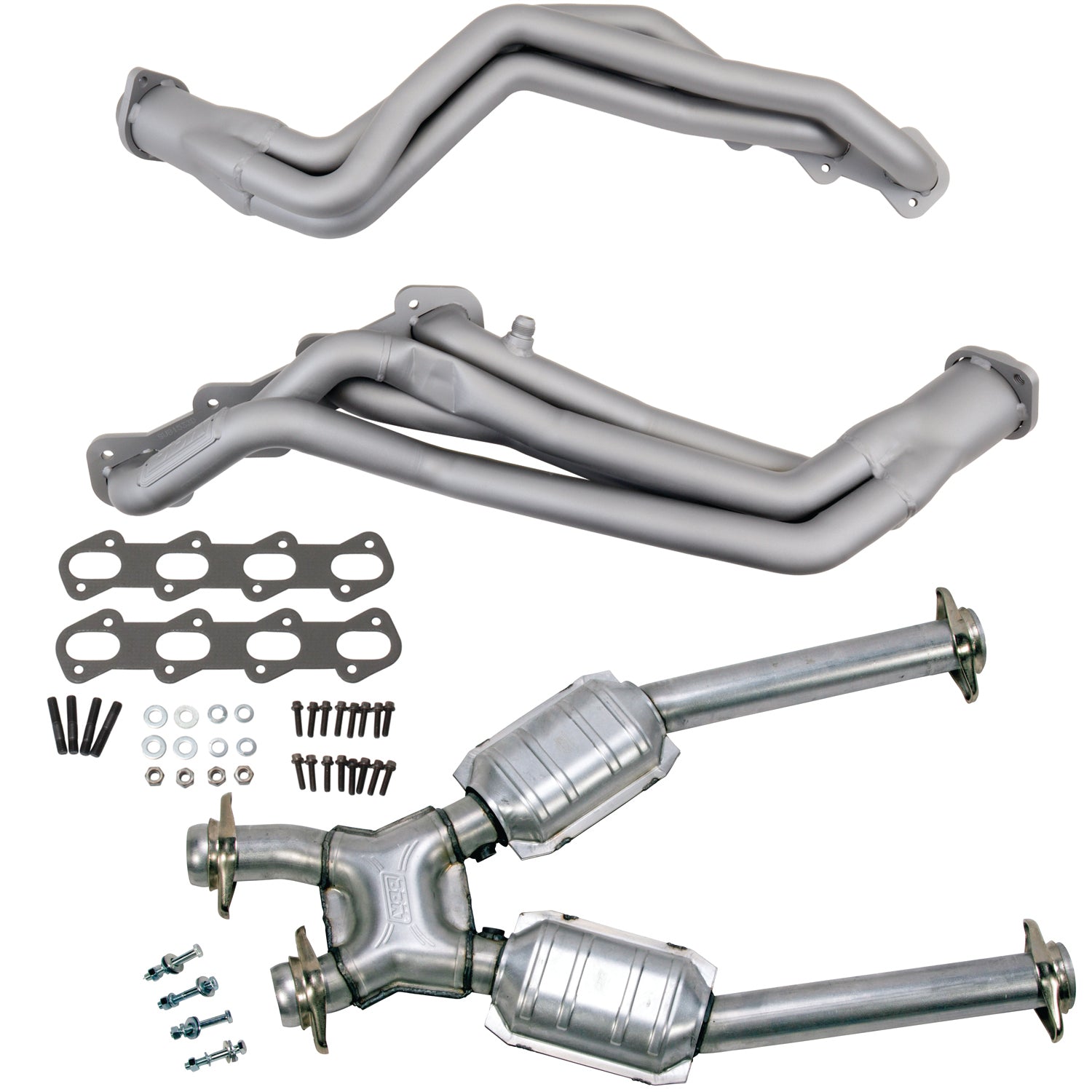 BBK Performance Parts 15332 - 99-04 MUSTANG COBRA 1-5/8 LONG TUBE HEADERS PLUS MID PIPE (TITANIUM CERAMIC) 1