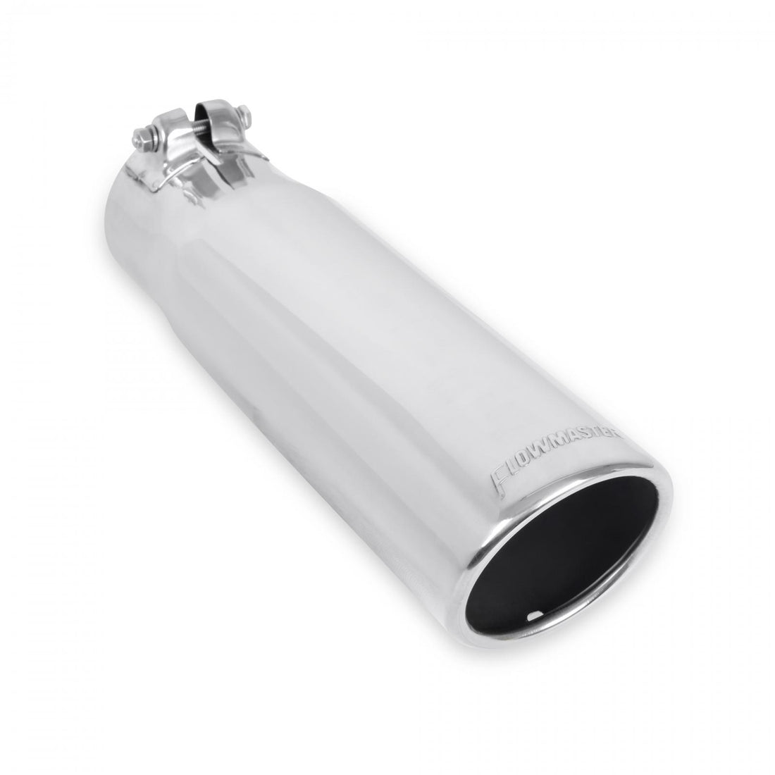 Flowmaster 15363 - Exhaust Tip Exhaust Tip 3.50 Inch Rolled Angle Polished SS Fits 3.00 Inch Tubing Clamp On Flowmaster 3