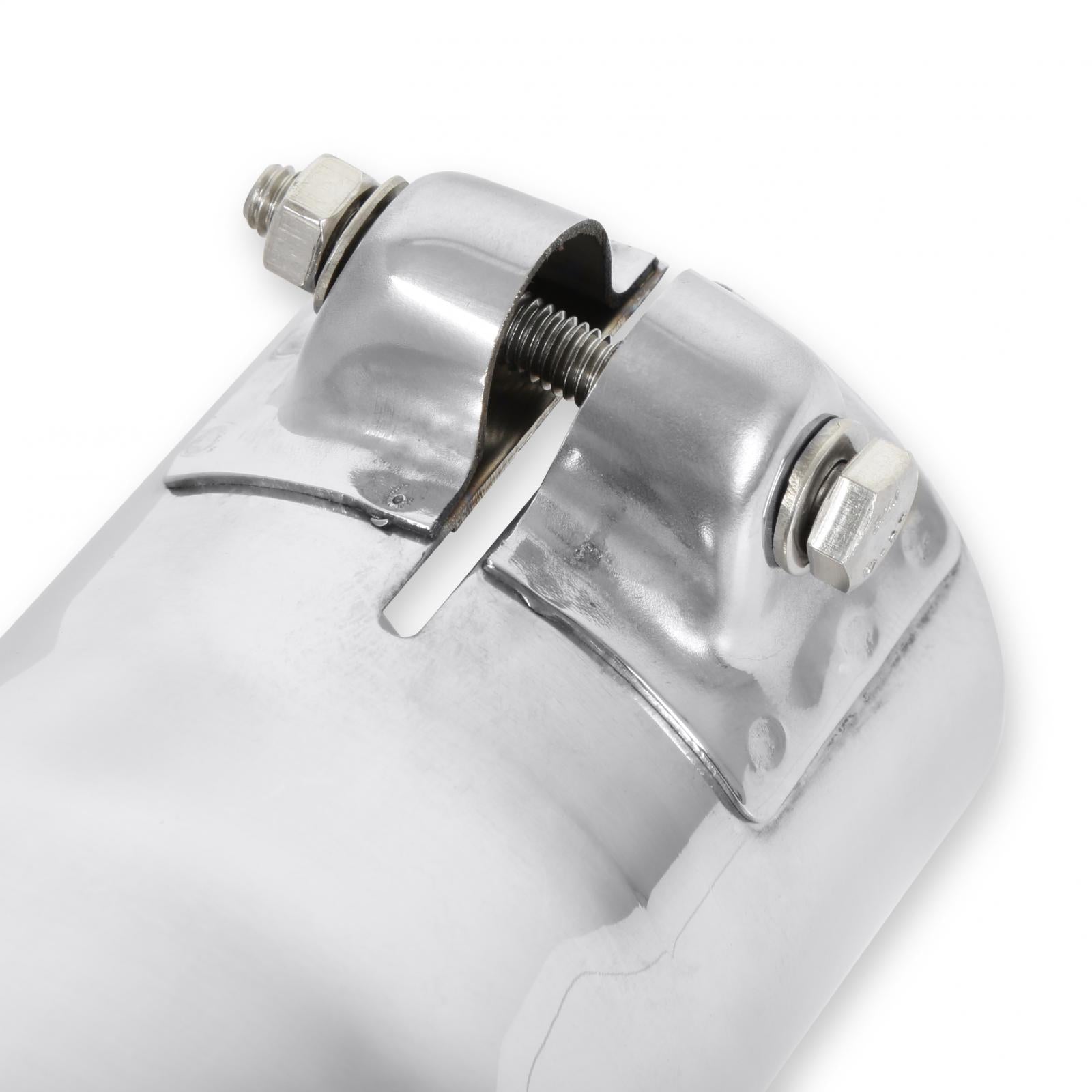 Flowmaster 15363 - Exhaust Tip Exhaust Tip 3.50 Inch Rolled Angle Polished SS Fits 3.00 Inch Tubing Clamp On Flowmaster 5