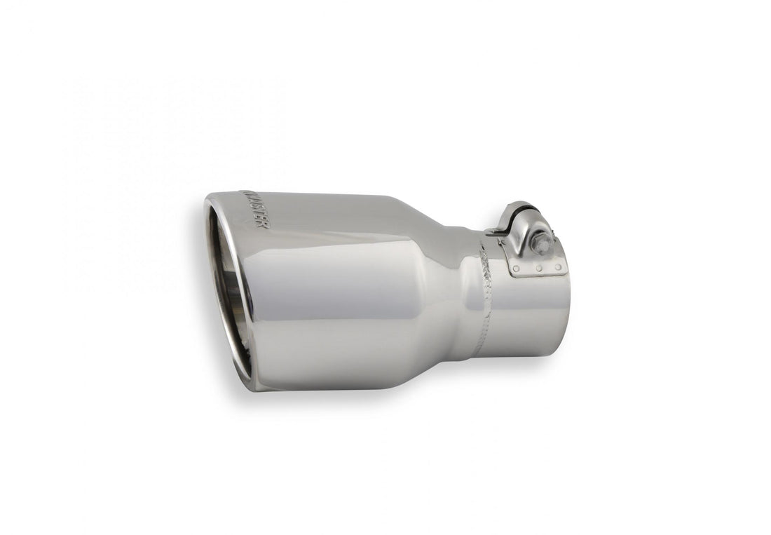 Flowmaster 15365 - Exhaust Tip Exhaust Tip 4.00 Inch Rolled Angle Polished SS Fits 2.50 Inch Tubing Clamp On Flowmaster 2