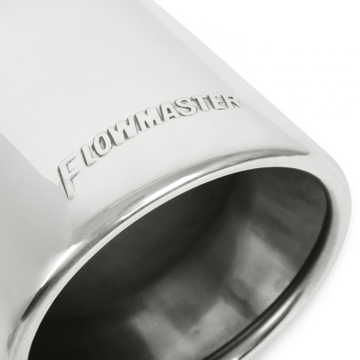 Flowmaster 15365 - Exhaust Tip Exhaust Tip 4.00 Inch Rolled Angle Polished SS Fits 2.50 Inch Tubing Clamp On Flowmaster 5