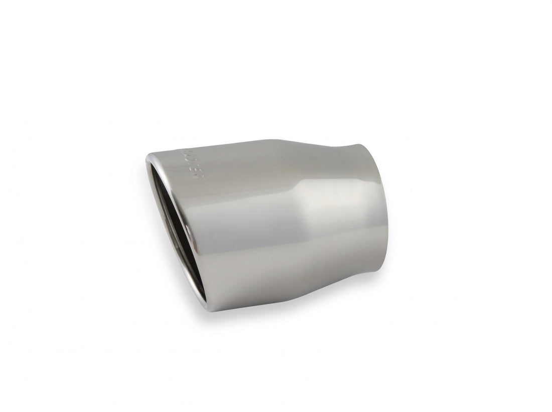 Flowmaster Exhaust Flowmaster 15371 - Exhaust Tip Exhaust Tip 4.00 Inch Rolled Angle Polished SS Fits 3.00 Inch Tubing Weld On Flowmaster