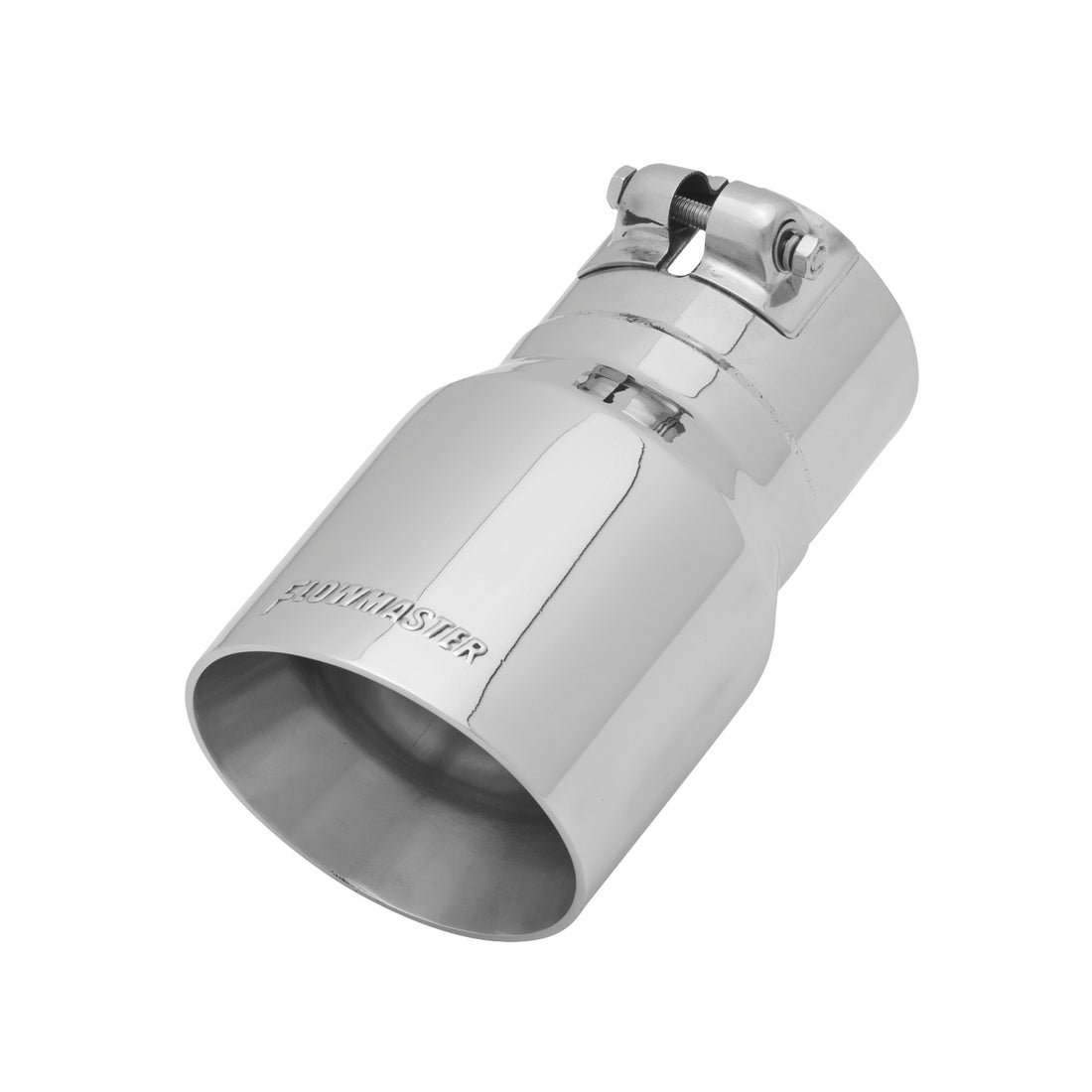 Flowmaster 15377 - Exhaust Tip Exhaust Tip 4.00 Inch Angle Cut Polished SS Fits 3.00 Inch Tubing Clamp On Flowmaster 1