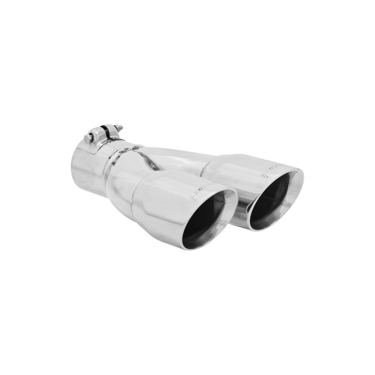 Flowmaster 15390 - Exhaust Tip Exhaust Tip 3.00 In Dual Angle Cut Polished SS Fits 2.50 Inch Left Clamp On Flowmaster 2