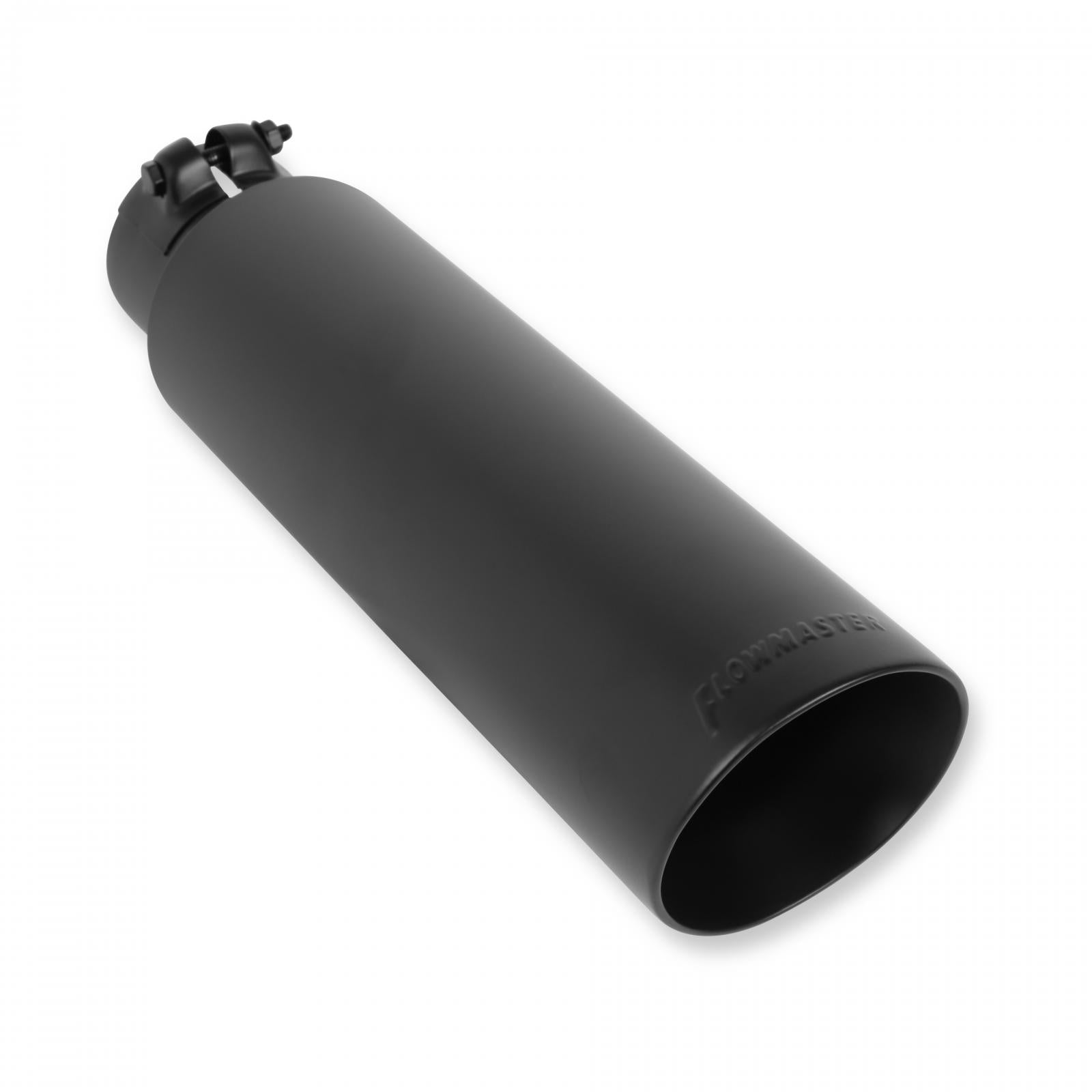 Flowmaster 15397B - Exhaust Tip Exhaust Tip 3.5 Inch Black Angle Cut Fits 2.5 Inch Tubing- Clamp On Flowmaster 5