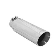 Flowmaster 15398 - Exhaust Tip Exhaust Tip 4.00 Inch 13 Angle Cut Polished SS Fits 3.00 Inch Tubing Clamp On Flowmaster