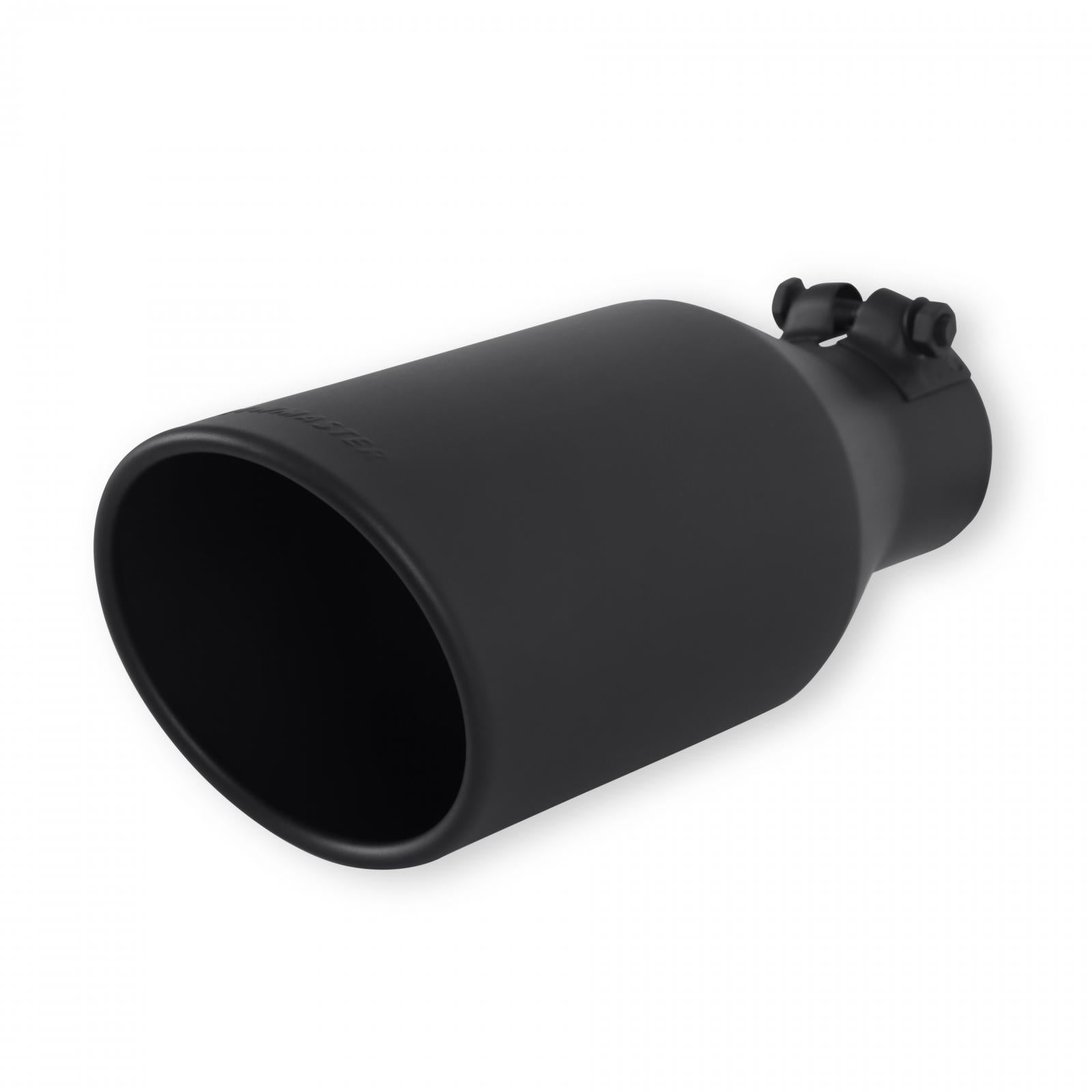 Flowmaster 15404B - Exhaust Tip Exhaust Tip 4.5 Inch Black Angle Cut Fits 2.5 Inch Tubing, 11.00-In Long Clamp On Flowmaster