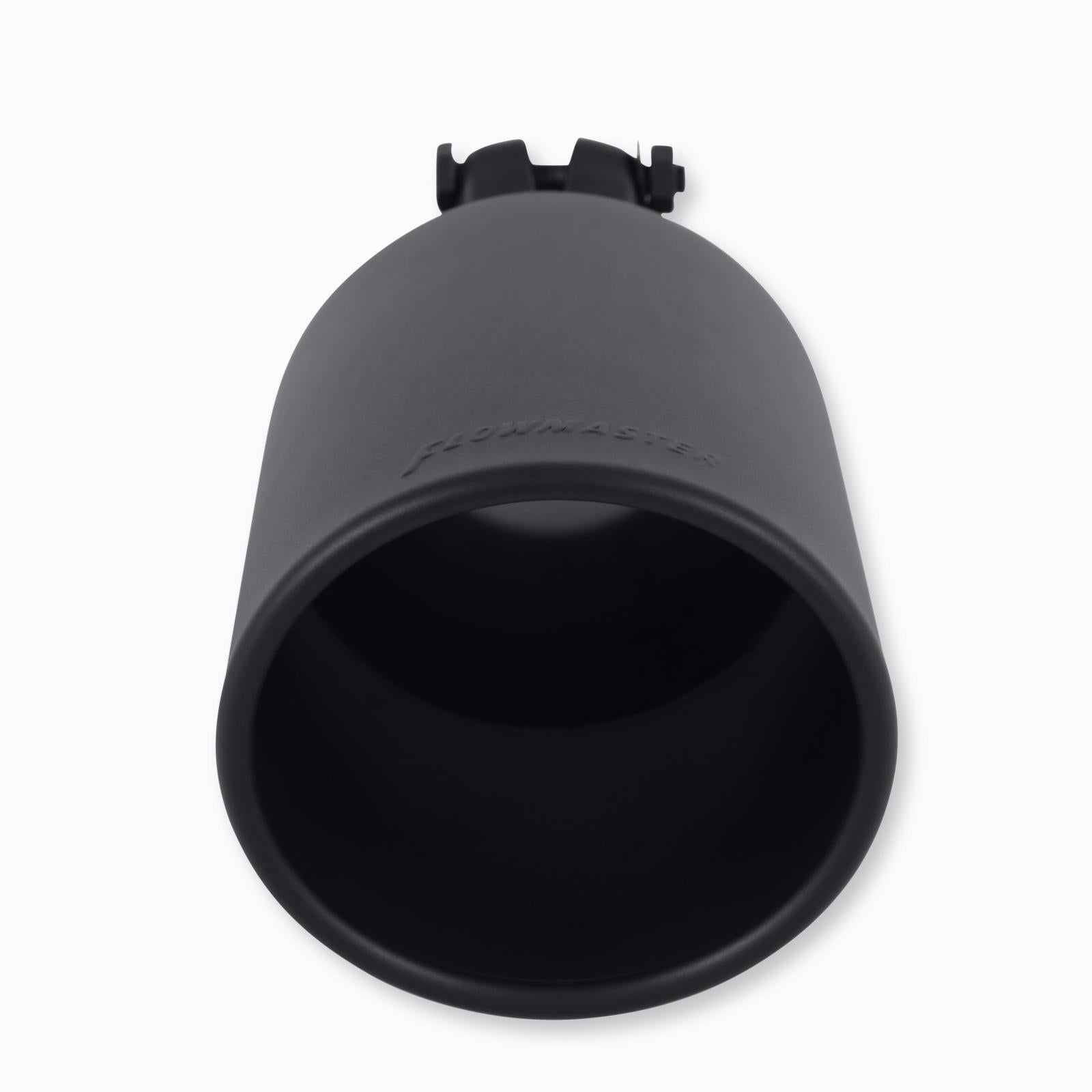 Flowmaster 15404B - Exhaust Tip Exhaust Tip 4.5 Inch Black Angle Cut Fits 2.5 Inch Tubing, 11.00-In Long Clamp On Flowmaster