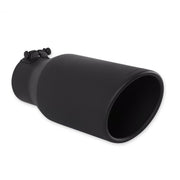 Flowmaster 15405B - Exhaust Tip Exhaust Tip 5.0 Inch Black Angle Cut Fits 3.5 Inch Tubing, 12.00-In Long Clamp On Flowmaster