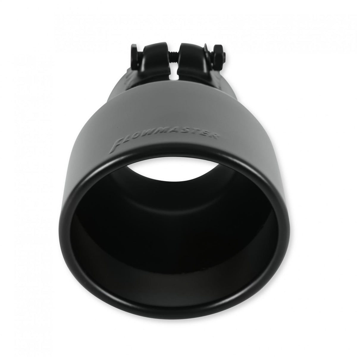 Flowmaster 15407B - Exhaust Tip Exhaust Tip 4.5 Inch Black Angle Cut Fits 3.0 Inch Tubing, 7.00-In Long Clamp On Flowmaster 4