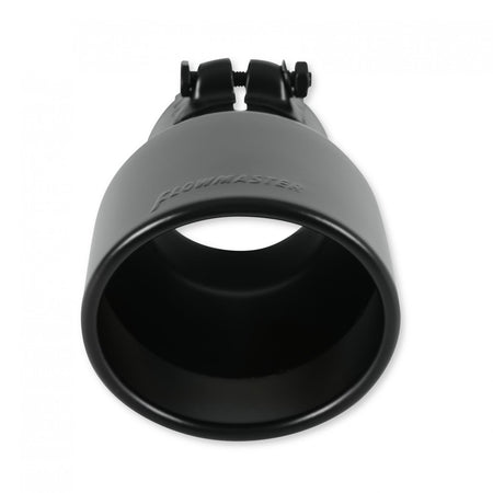 Flowmaster 15407B - Exhaust Tip Exhaust Tip 4.5 Inch Black Angle Cut Fits 3.0 Inch Tubing, 7.00-In Long Clamp On Flowmaster 4