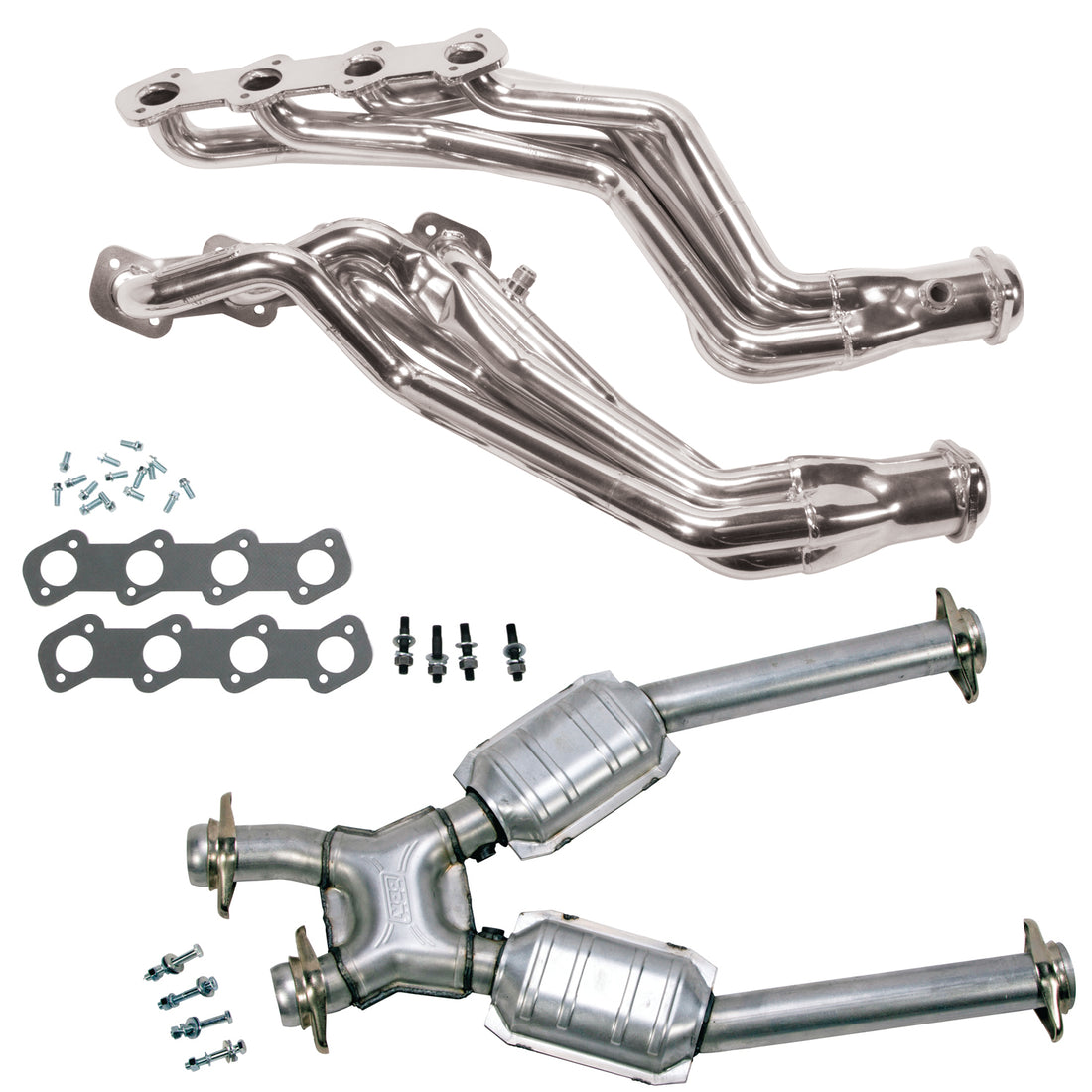BBK Performance Parts 15413 - 96-04 MUSTANG GT 1-5/8 LONG TUBE HEADERS PLUS MID PIPE (TITANIUM CERAMIC) 1