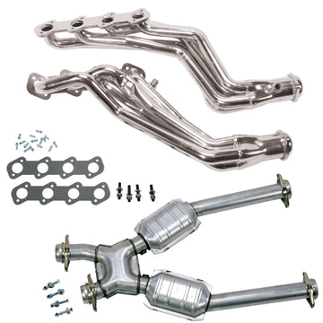 BBK Performance Parts 15413 - 96-04 MUSTANG GT 1-5/8 LONG TUBE HEADERS PLUS MID PIPE (TITANIUM CERAMIC) 1